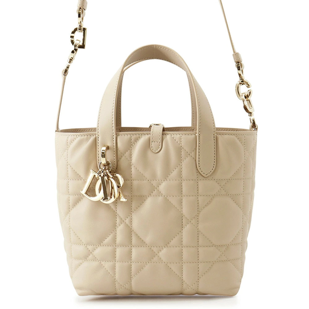 Christian Dior Toujours Vertical Tote Bag Macro Cannage Handbag